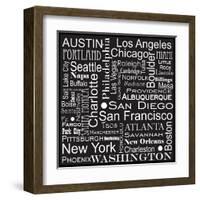 Cities of America-Jan Weiss-Framed Art Print