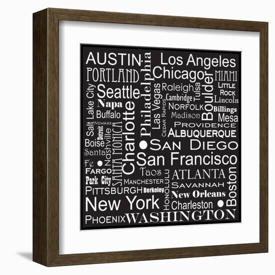 Cities of America-Jan Weiss-Framed Art Print