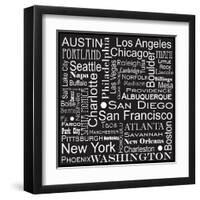 Cities of America-Jan Weiss-Framed Art Print