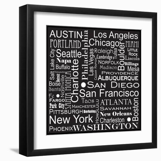 Cities of America-Jan Weiss-Framed Art Print