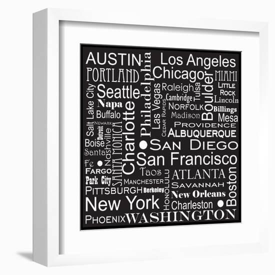 Cities of America-Jan Weiss-Framed Art Print