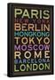 Cities of the World Colorful Retro Metro Travel-null-Framed Poster