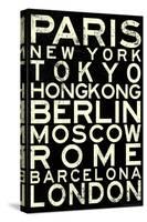 Cities of the World Retro Metro Travel-null-Stretched Canvas