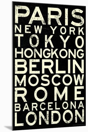 Cities of the World RetroMetro Travel Poster-null-Mounted Poster