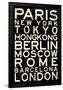 Cities of the World RetroMetro Travel Poster-null-Framed Poster