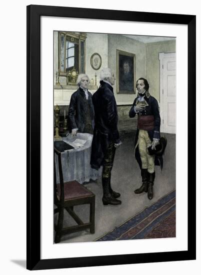 Citizen Genet presented to Washington-Howard Pyle-Framed Giclee Print