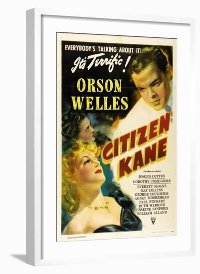 Citizen Kane, Directed by Orson Welles, 1941-null-Framed Giclee Print