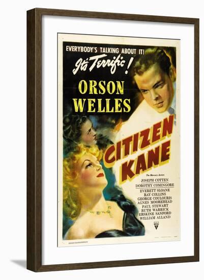 Citizen Kane, Directed by Orson Welles, 1941-null-Framed Giclee Print