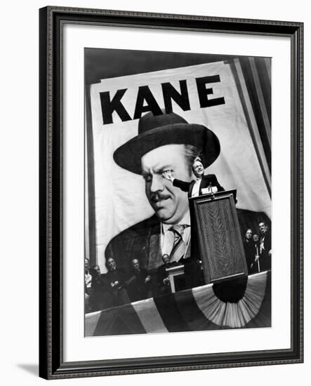 Citizen Kane, Orson Welles, 1941, Running For Governor-null-Framed Photo