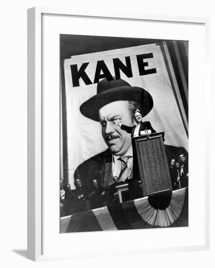 Citizen Kane, Orson Welles, 1941, Running For Governor-null-Framed Photo