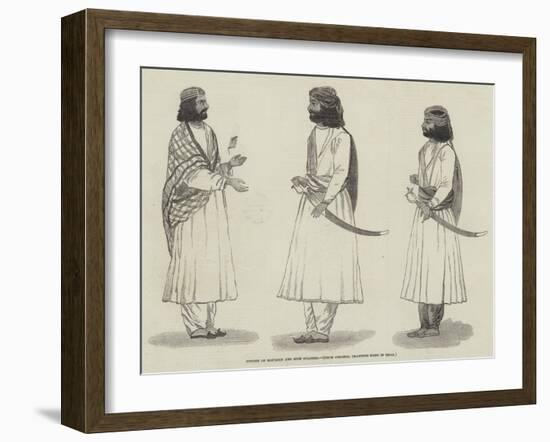 Citizen of Moultan and Sikh Soldiers-null-Framed Giclee Print