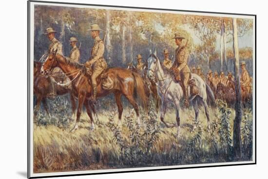 Citizen Soldiers Australia, a Cavalry Force in the Bush-Percy F.s. Spence-Mounted Art Print