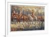 Citizen Soldiers Australia, a Cavalry Force in the Bush-Percy F.s. Spence-Framed Premium Giclee Print