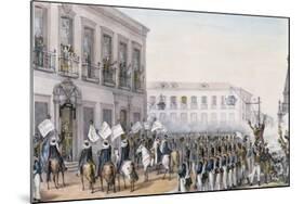 Citizens Cheering Peter Ii of Braganza in Rio De Janeiro, April 1831-null-Mounted Giclee Print