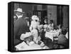Citizens Dining at Tables-null-Framed Stretched Canvas