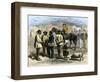 Citizens in Sherman City Park, Texas, United States, 1870 Years. Colour Engraving of the 19Th Centu-null-Framed Giclee Print