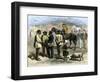 Citizens in Sherman City Park, Texas, United States, 1870 Years. Colour Engraving of the 19Th Centu-null-Framed Giclee Print