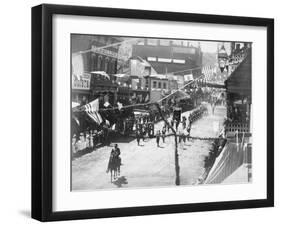 Citizens of Deadwood Celebrate Completion of Railroad No.2 Photograph - Deadwood, SD-Lantern Press-Framed Art Print