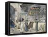 Citizens Worshiping in Rome-Antoine Jean-Baptiste Thomas-Framed Stretched Canvas