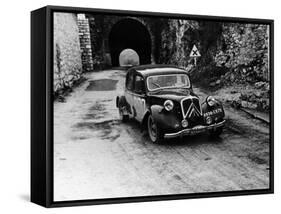 Citroën 15/6 in the Monte Carlo Rally, 1955-null-Framed Stretched Canvas