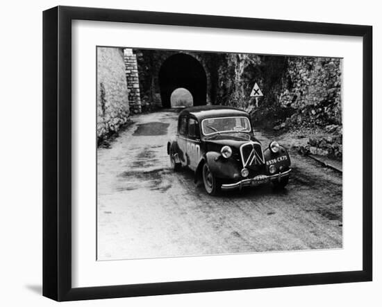 Citroën 15/6 in the Monte Carlo Rally, 1955-null-Framed Photographic Print