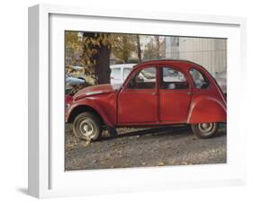 Citroen 2Cv Parked in Centre of Town, St. Omer, Pas De Calais, France-David Hughes-Framed Photographic Print