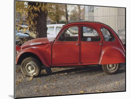 Citroen 2Cv Parked in Centre of Town, St. Omer, Pas De Calais, France-David Hughes-Mounted Photographic Print