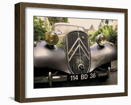 Citroen 4Cv, Gargillesse Village, Creuse, Loire Valley, France-David Hughes-Framed Photographic Print