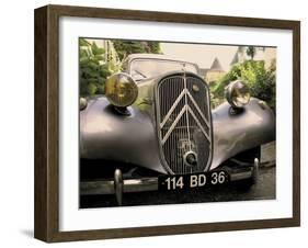 Citroen 4Cv, Gargillesse Village, Creuse, Loire Valley, France-David Hughes-Framed Photographic Print