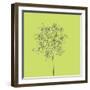 Citron Happy Flower-Jan Weiss-Framed Art Print