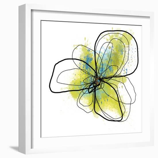 Citron Petals One-Jan Weiss-Framed Art Print