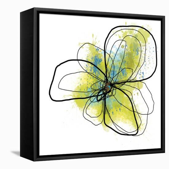 Citron Petals One-Jan Weiss-Framed Stretched Canvas