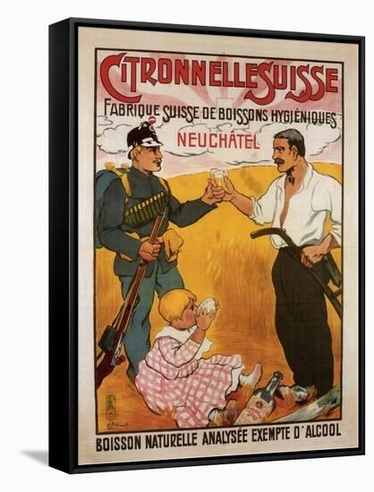Citronelle Swiss Hygienic Lemongrass Drink 1902-E.L. Baud-Framed Stretched Canvas