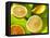 Citrus Fruits on Banana Leaves-Christophe Madamour-Framed Stretched Canvas