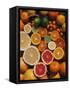 Citrus Fruits, Orange, Grapefruit, Lemon, Sliced in Half Showing Different Colours, Europe-Reinhard-Framed Stretched Canvas