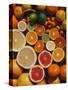 Citrus Fruits, Orange, Grapefruit, Lemon, Sliced in Half Showing Different Colours, Europe-Reinhard-Stretched Canvas