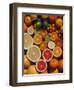 Citrus Fruits, Orange, Grapefruit, Lemon, Sliced in Half Showing Different Colours, Europe-Reinhard-Framed Premium Photographic Print