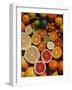 Citrus Fruits, Orange, Grapefruit, Lemon, Sliced in Half Showing Different Colours, Europe-Reinhard-Framed Photographic Print