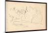 Citta Alta at Bordighera, C.1884 (Pencil on Paper)-Claude Monet-Mounted Giclee Print