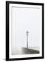 Citta di San Marino, Europe, street lamps in the fog,-Bernd Wittelsbach-Framed Photographic Print