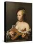 Cittern Player, Ca 1637-1640-Caesar Boëtius van Everdingen-Stretched Canvas