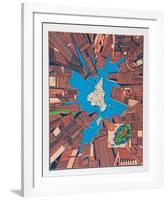 City 378-Risaburo Kimura-Framed Limited Edition