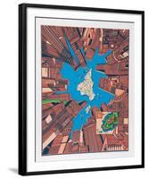 City 378-Risaburo Kimura-Framed Limited Edition