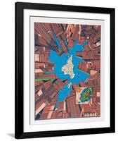 City 378-Risaburo Kimura-Framed Limited Edition