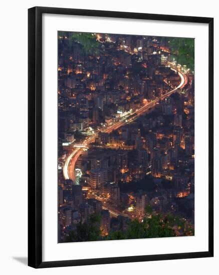 City and Car Lights of Jounieh, Near Beirut, Lebanon, Middle East-Christian Kober-Framed Photographic Print