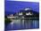 City and Castle at Night from the River, Salzburg, Austria, Europe-Nigel Francis-Mounted Photographic Print