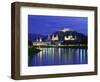 City and Castle at Night from the River, Salzburg, Austria, Europe-Nigel Francis-Framed Photographic Print