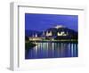 City and Castle at Night from the River, Salzburg, Austria, Europe-Nigel Francis-Framed Photographic Print