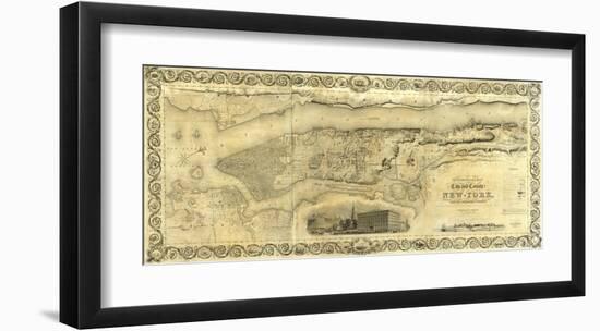 City and County of New York, c.1836-J^ H^ Colton-Framed Art Print