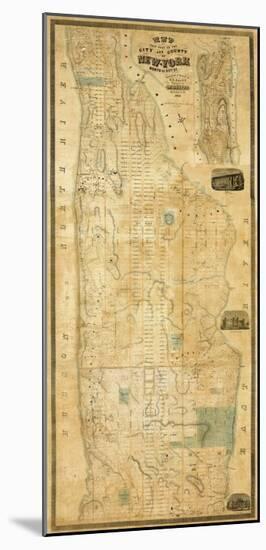 City and County of New York North of 50th St., c.1851-Matthew Dripps-Mounted Art Print